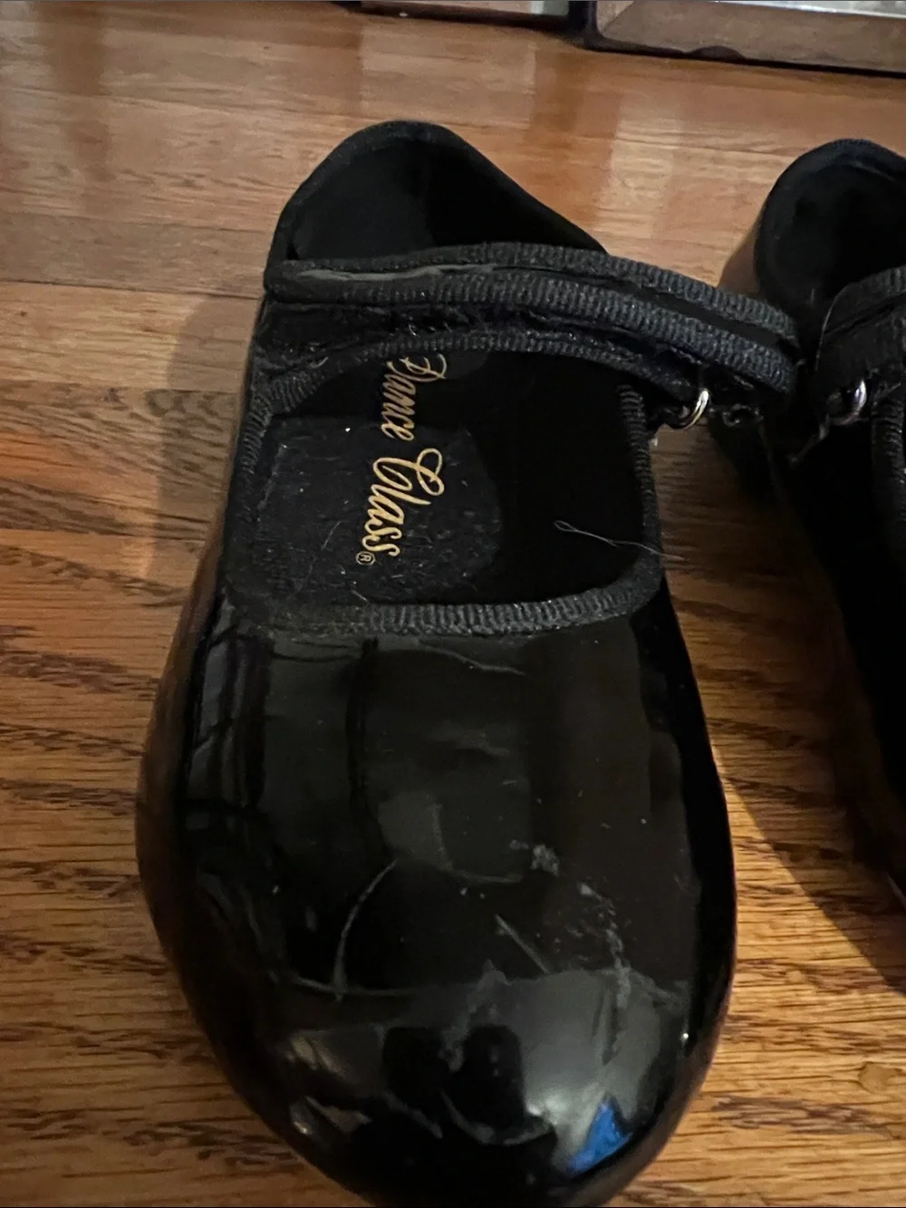 Dance Class Tap & Ballet Shoe Set Kids Size 11.5 Black Patent Pink Slippers